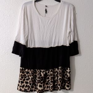 Animal Print XL Blouse